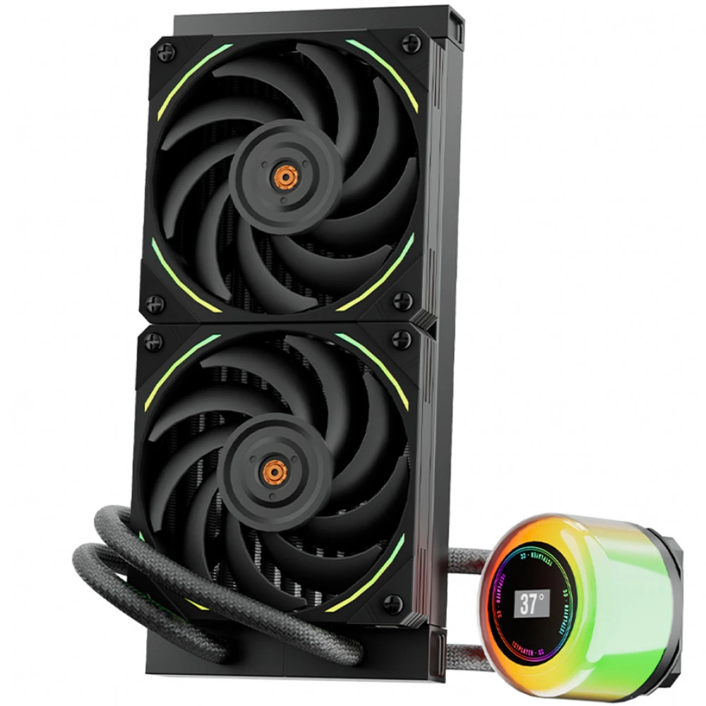Жидкостное охлаждение 1STPLAYER CC 240, 2*120mm, 250W, черное — 2