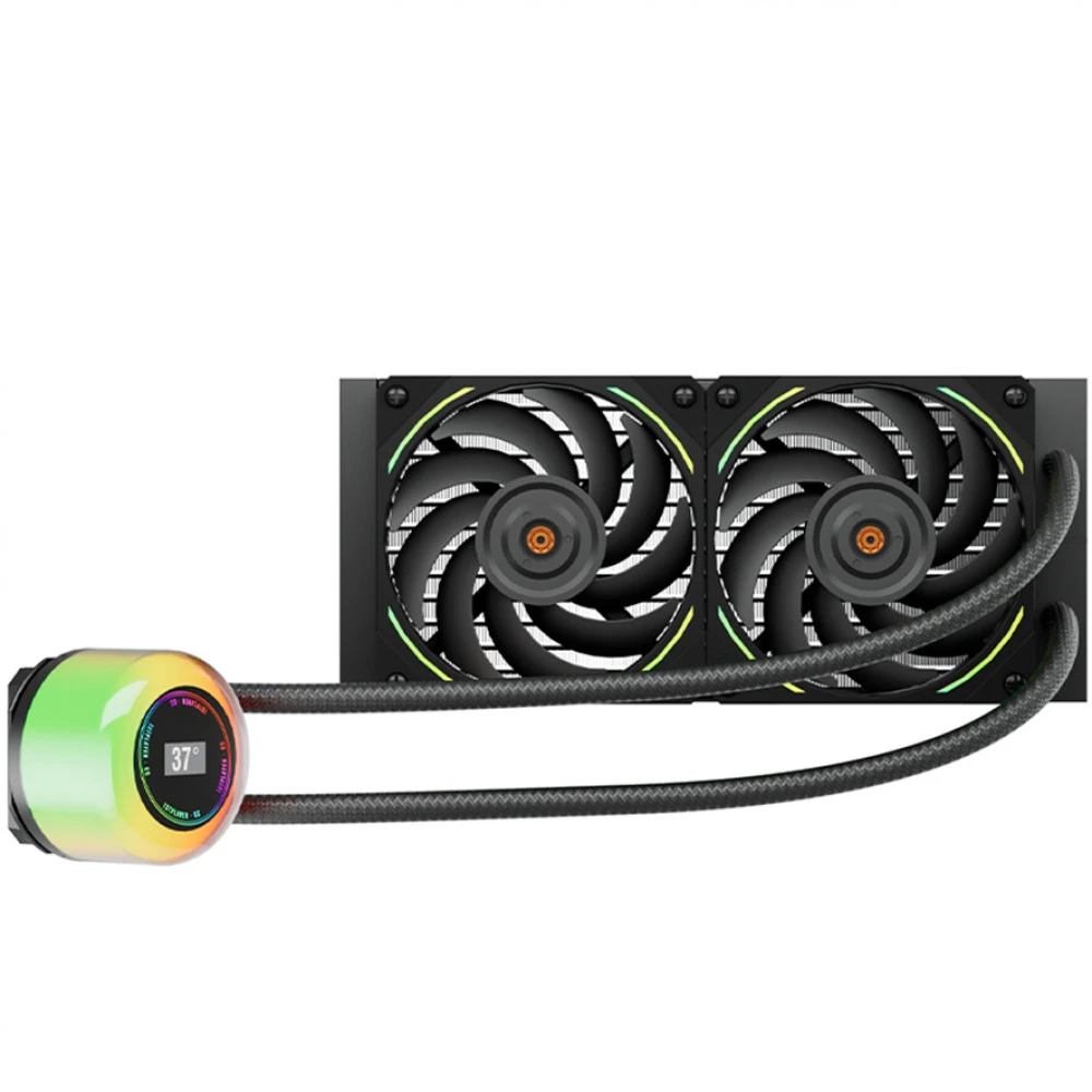 Жидкостное охлаждение 1STPLAYER CC 240, 2*120mm, 250W, черное — 3