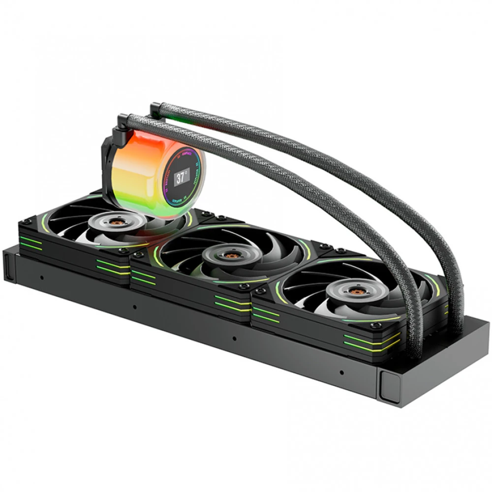 Водяное охлаждение 1STPLAYER CC 360 BLACK, 3*120мм, чёрный — 2