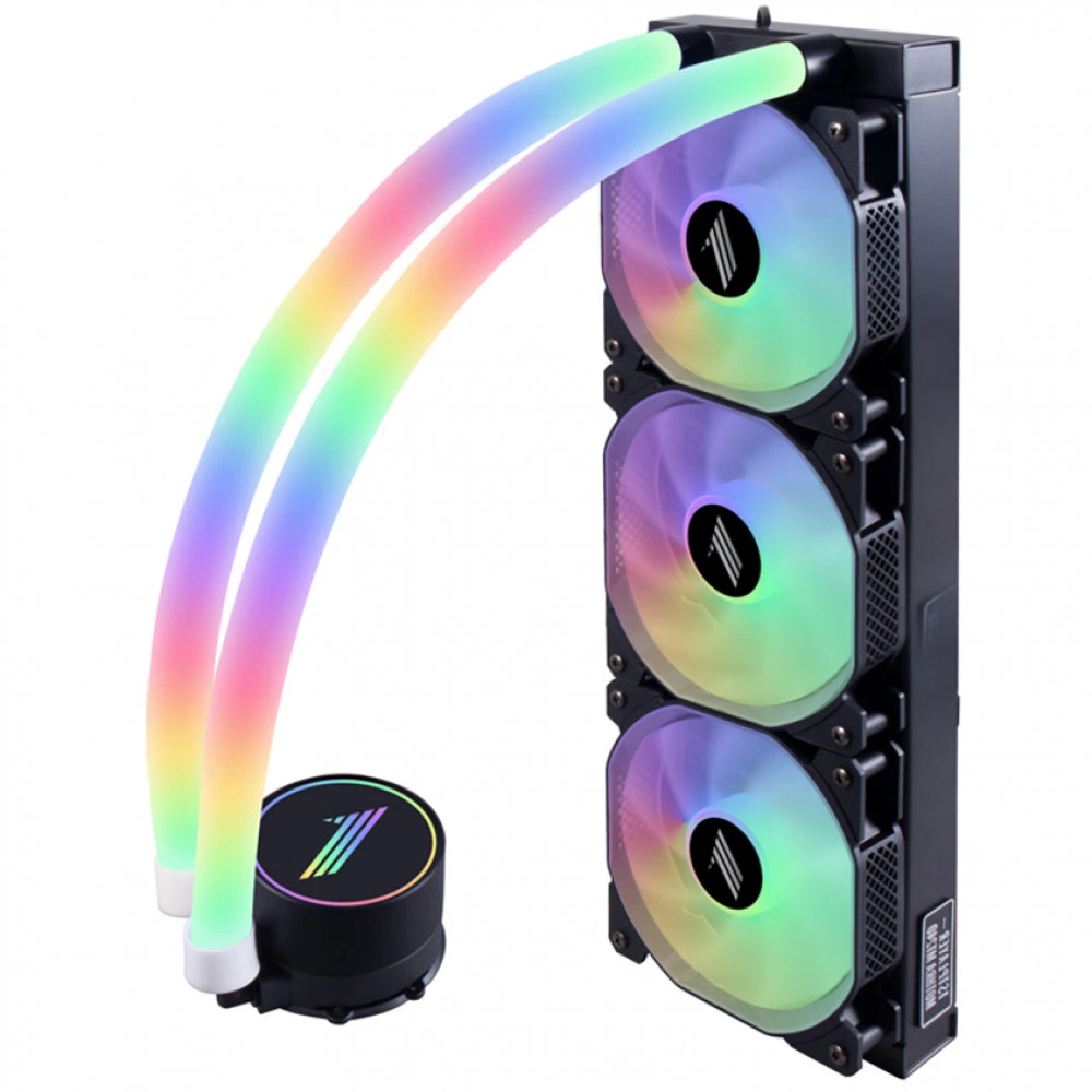 Водяное охлаждение 1STPLAYER MOTHRA MT360 BLACK, 3*120мм, чёрный — 3