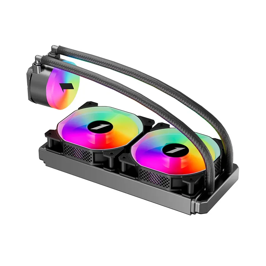 Водяное охлаждение 1STPLAYER TS2 240 BLACK, 2*120мм, чёрный