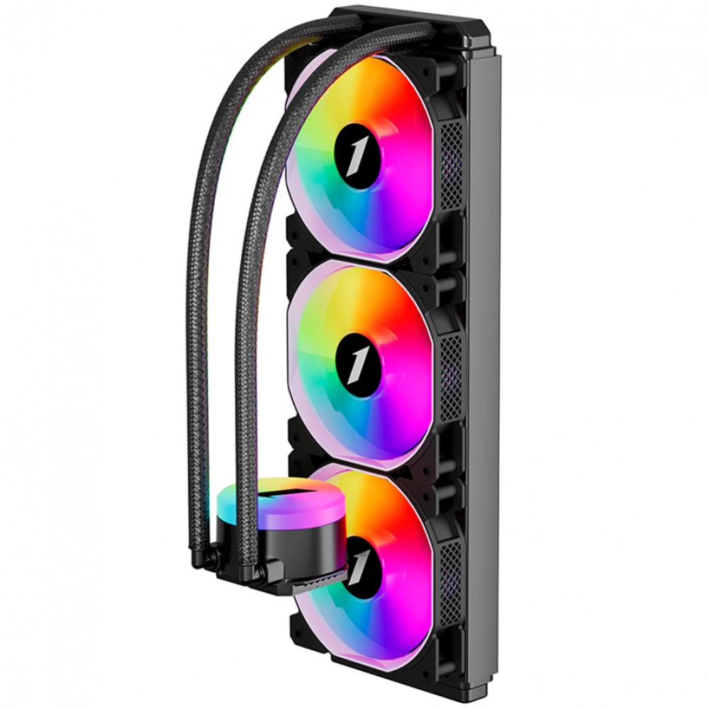 Водяное охлаждение 1STPLAYER TS2 360 BLACK, 3*120мм, чёрный — 2