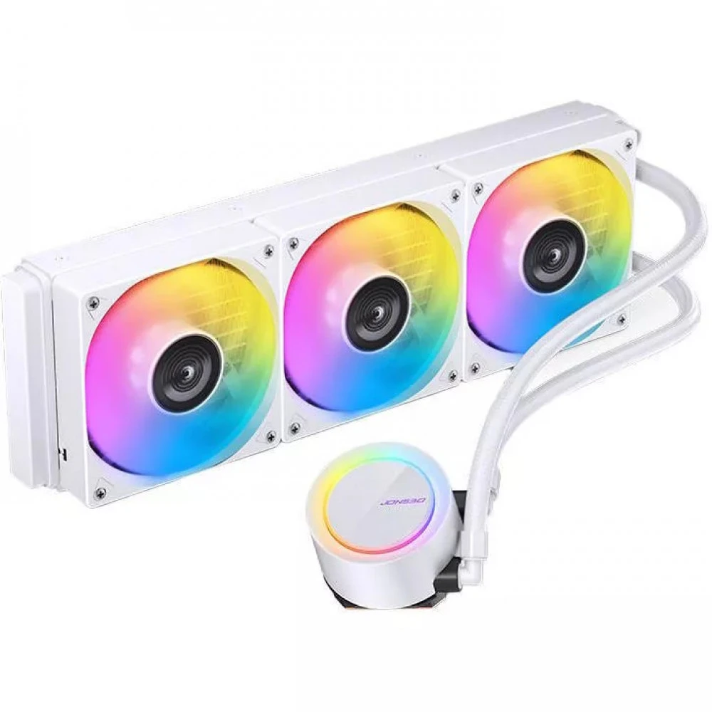 Водяное охлаждение Jonsbo TG-360 White, 3*120мм, белый — 3