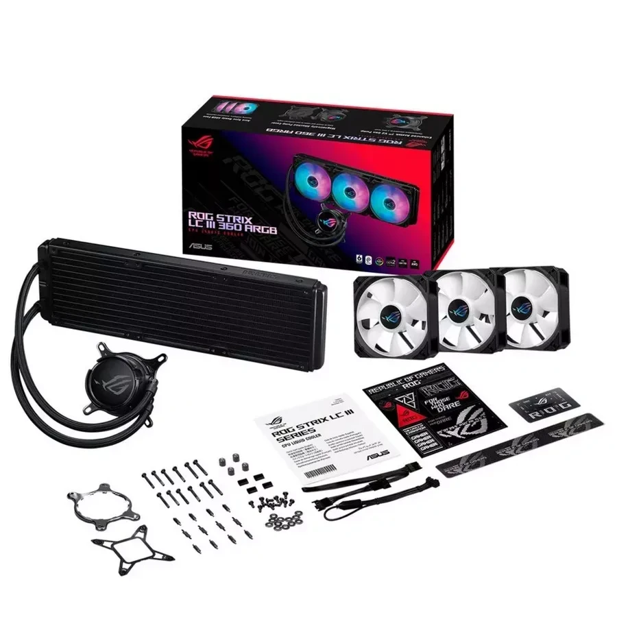 СЖО ASUS ROG STRIX LC III 360, водяное охлаждение, ARGB — 4