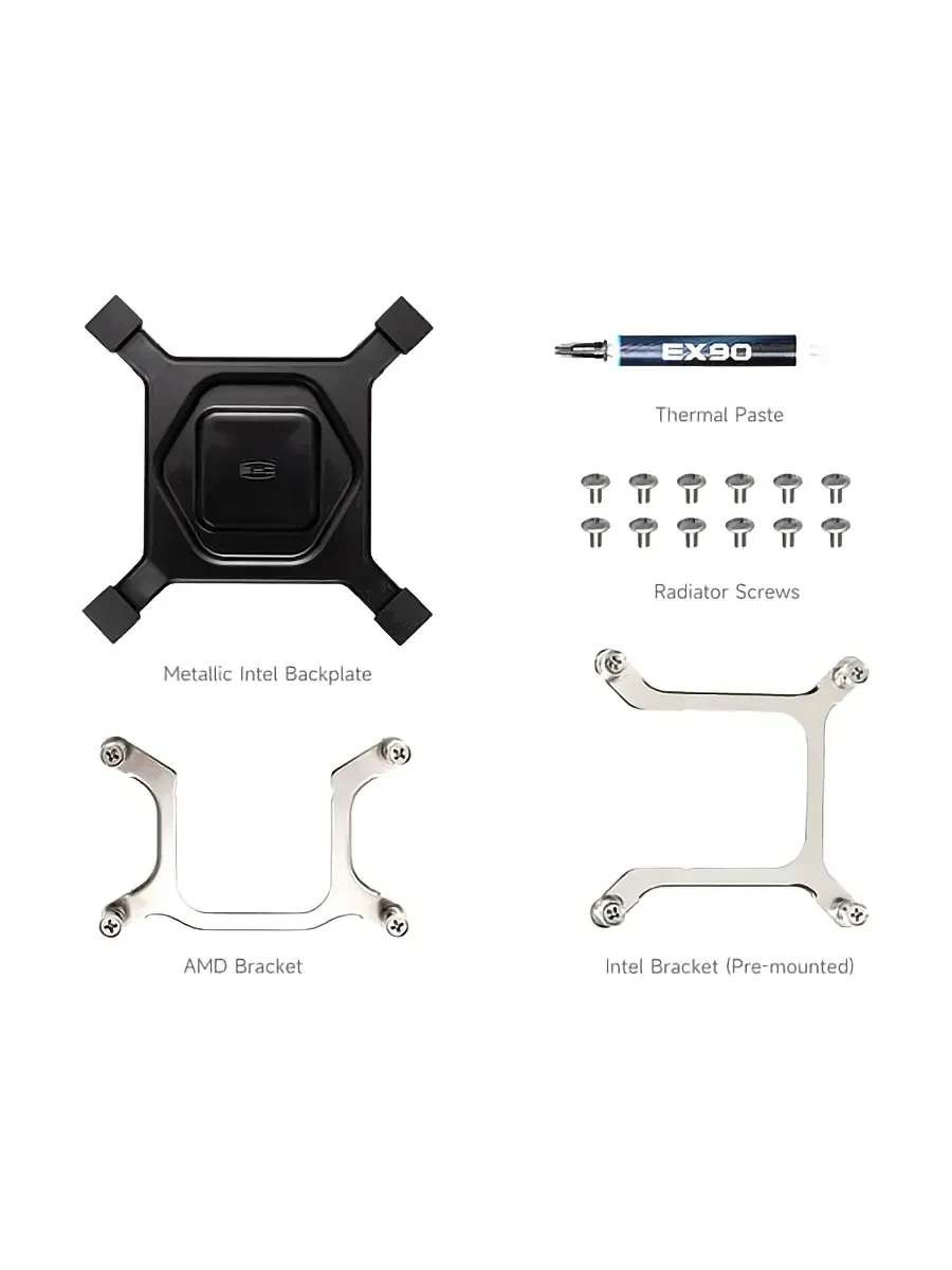 Водяное охлаждение PCCooler DS360 Display WH, 360мм, белое — 4