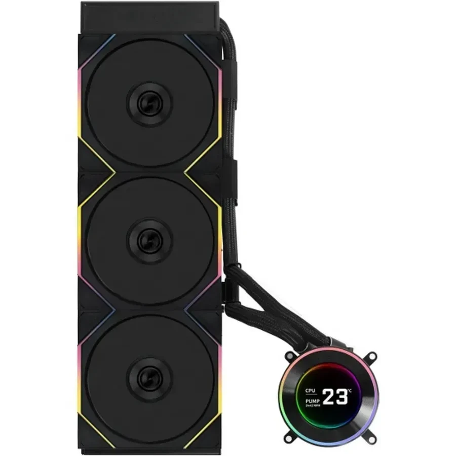 Водяное охлаждение Lian Li Hydroshift LCD-C 360TL Black, LGA115X/1200/1700/AM4/AM5 — 2