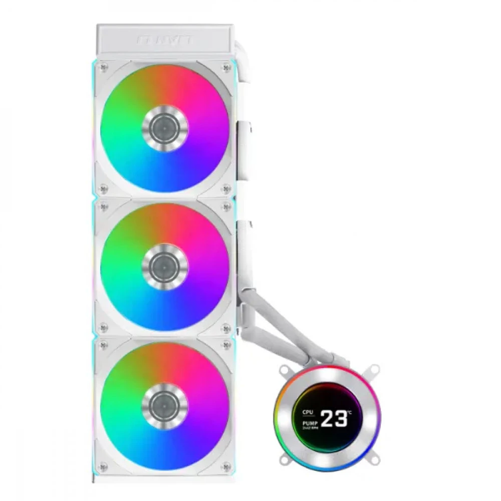 Водяное охлаждение Lian Li Hydroshift LCD-C 360CL White, AM5/AM4/LGA — 2