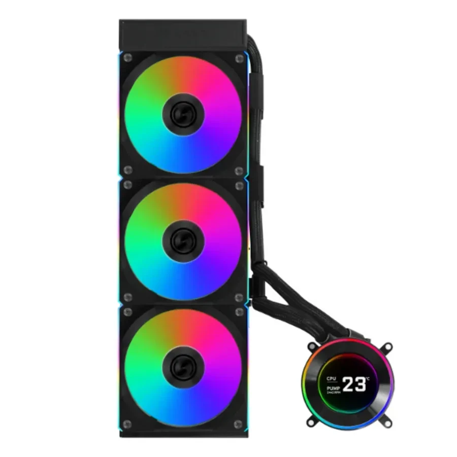 Водяное охлаждение Lian Li Hydroshift LCD-C 360, 360mm, Чёрное