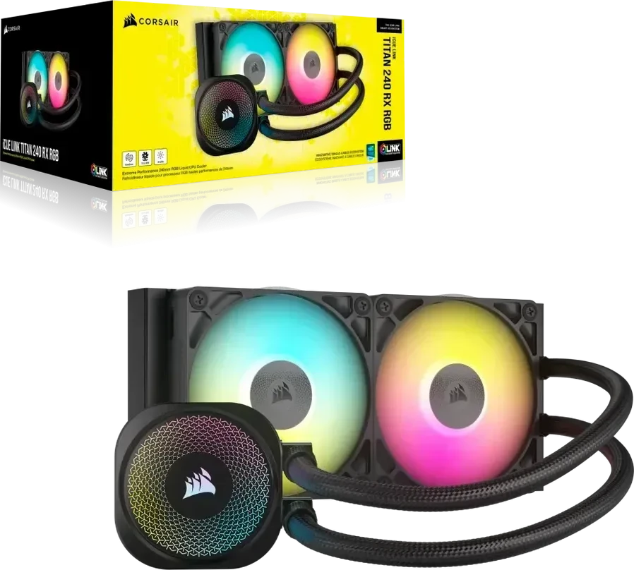 Водяное охлаждение Corsair LINK TITAN 240 RX RGB — 2