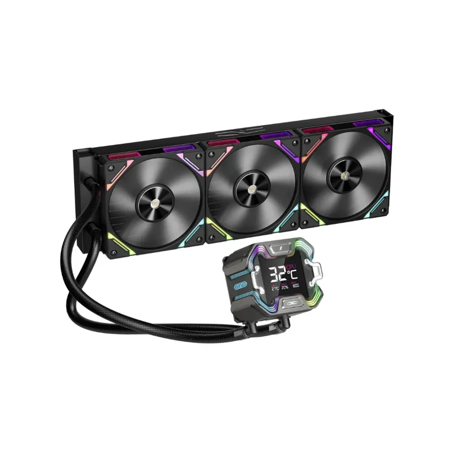 Жидкостное охлаждение 1STPLAYER X-360, 300W, 3x120mm, черное