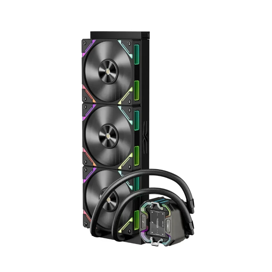 Жидкостное охлаждение 1STPLAYER X-360, 300W, 3x120mm, черное — 3
