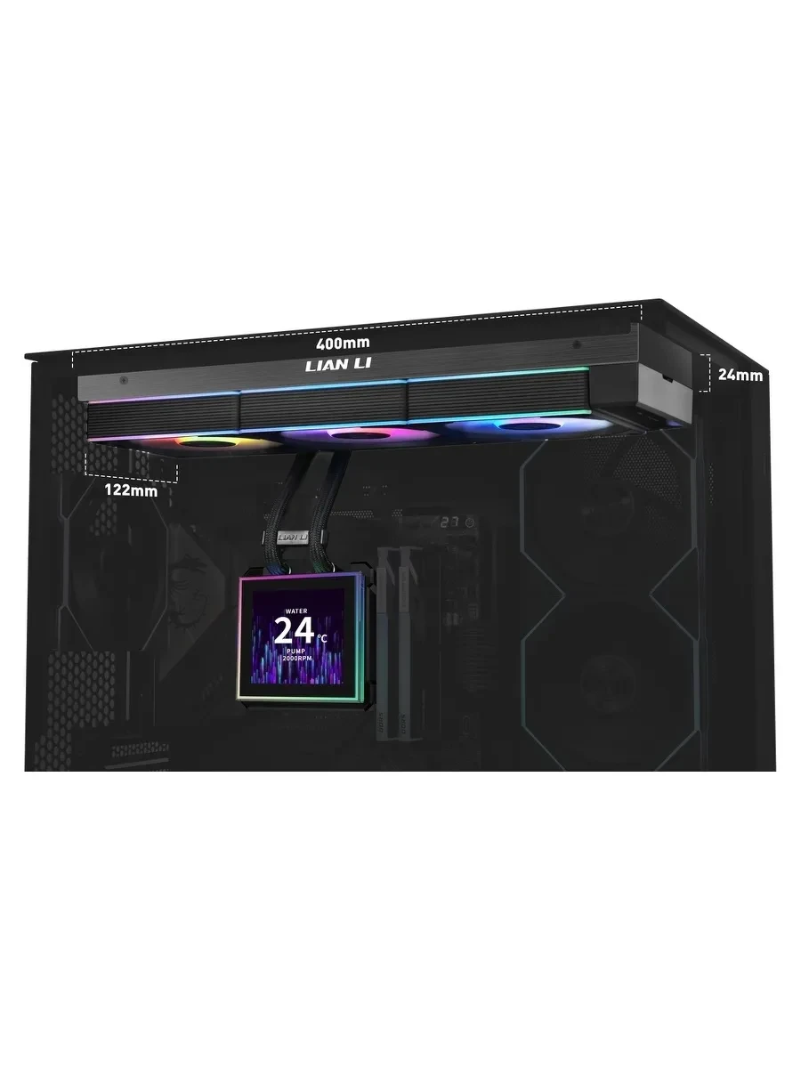 Жидкостное охлаждение Lian Li HydroShift II LCD 360 Black — 5