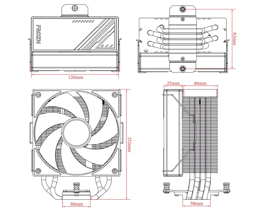 Воздушное охлаждение ID-COOLING FROZN A410, черный — 2