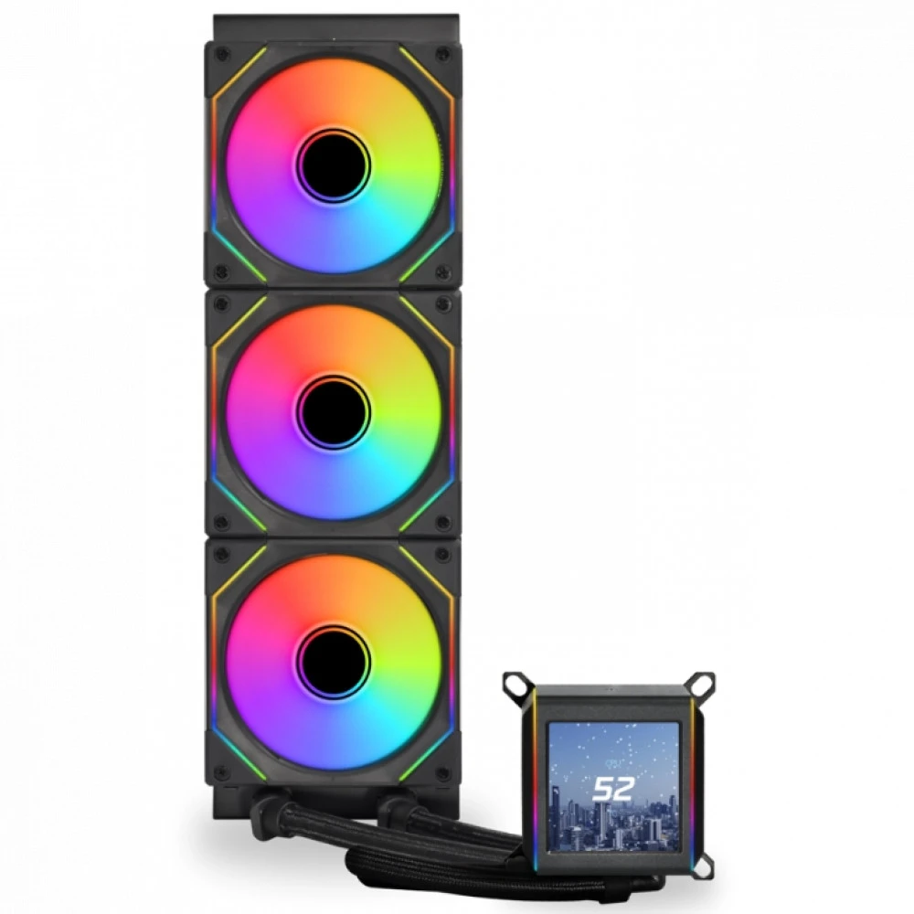 Водяное охлаждение для CPU Lian Li GA II LCD SL-INF 360 ARGB 3x120mm Black G89.GA2ALCD36INB.00 — 2