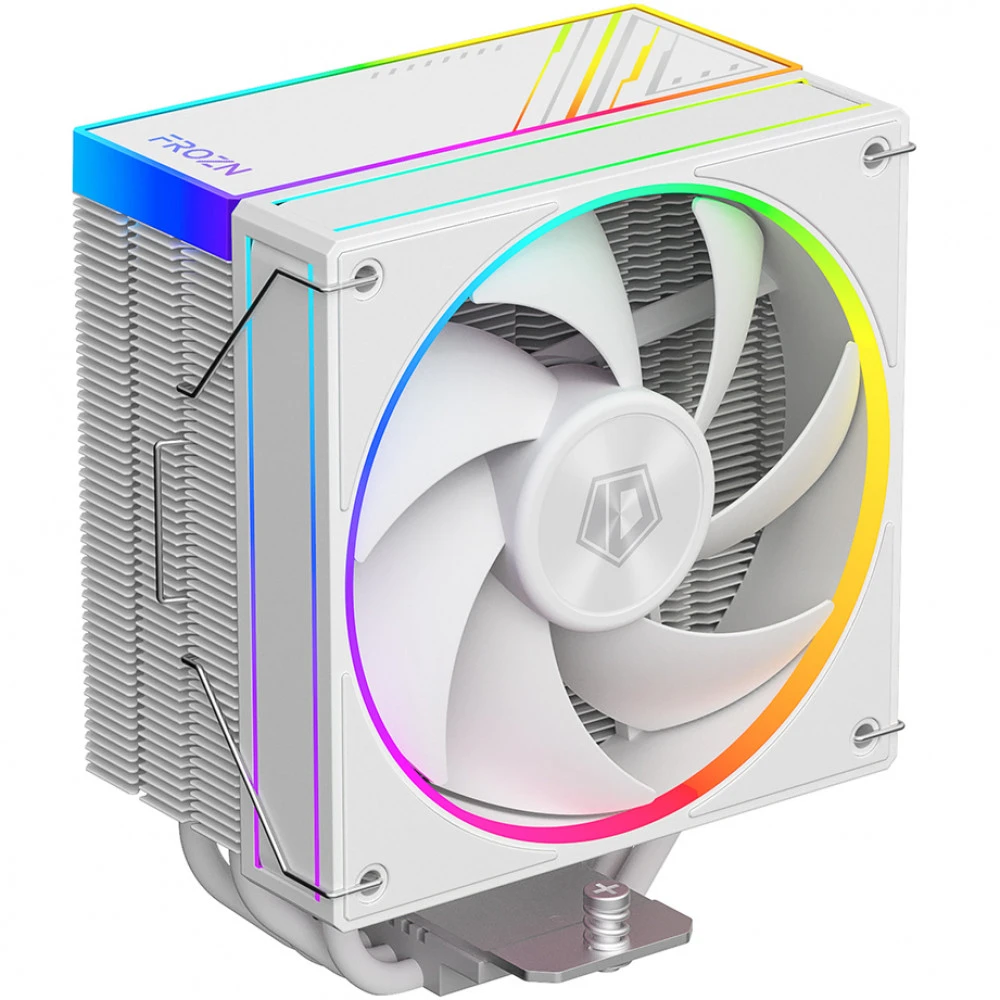 Кулер ID-Cooling Frozn A410 ARGB White, S115X/1200/1700/1851/AMD,220W,2x12cm,4pin,Al+Cu, 500-2000rpm — 2