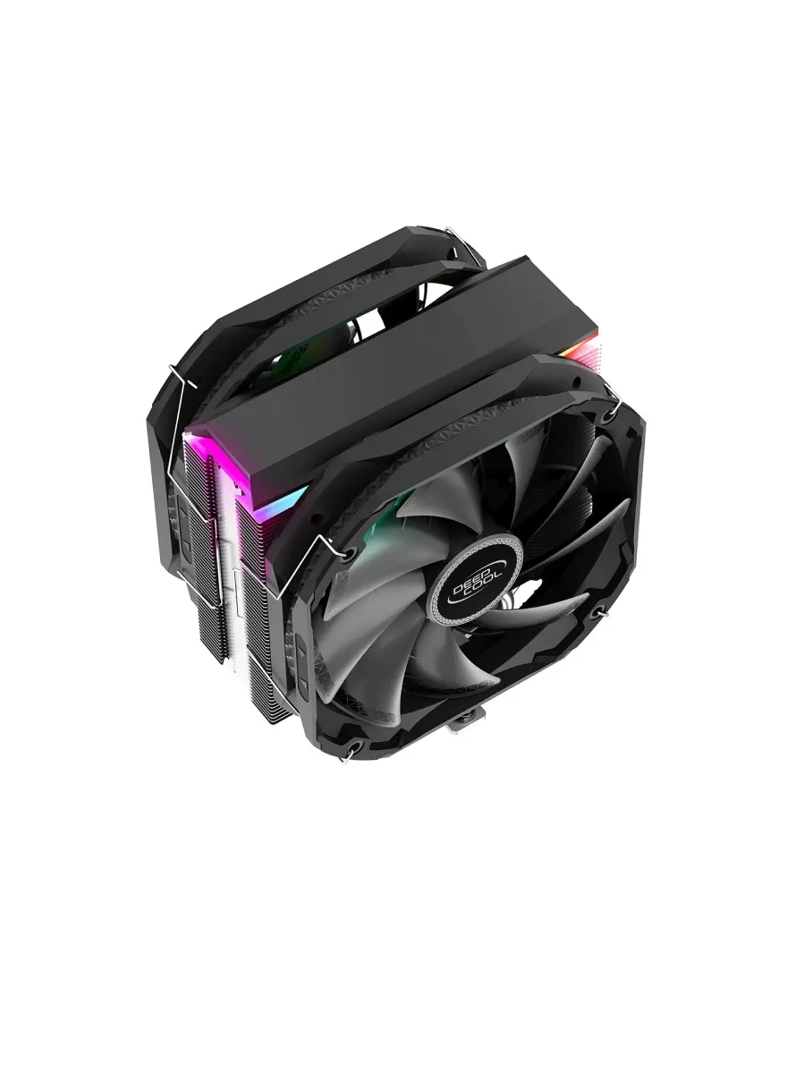 Кулер DeepCool AS500 Plus,S115X/1700/2011/2066/AM4,220W,2x14cm,4pin,Al+Cu,500-1200rpm,70.8CFM,29.2dB — 2