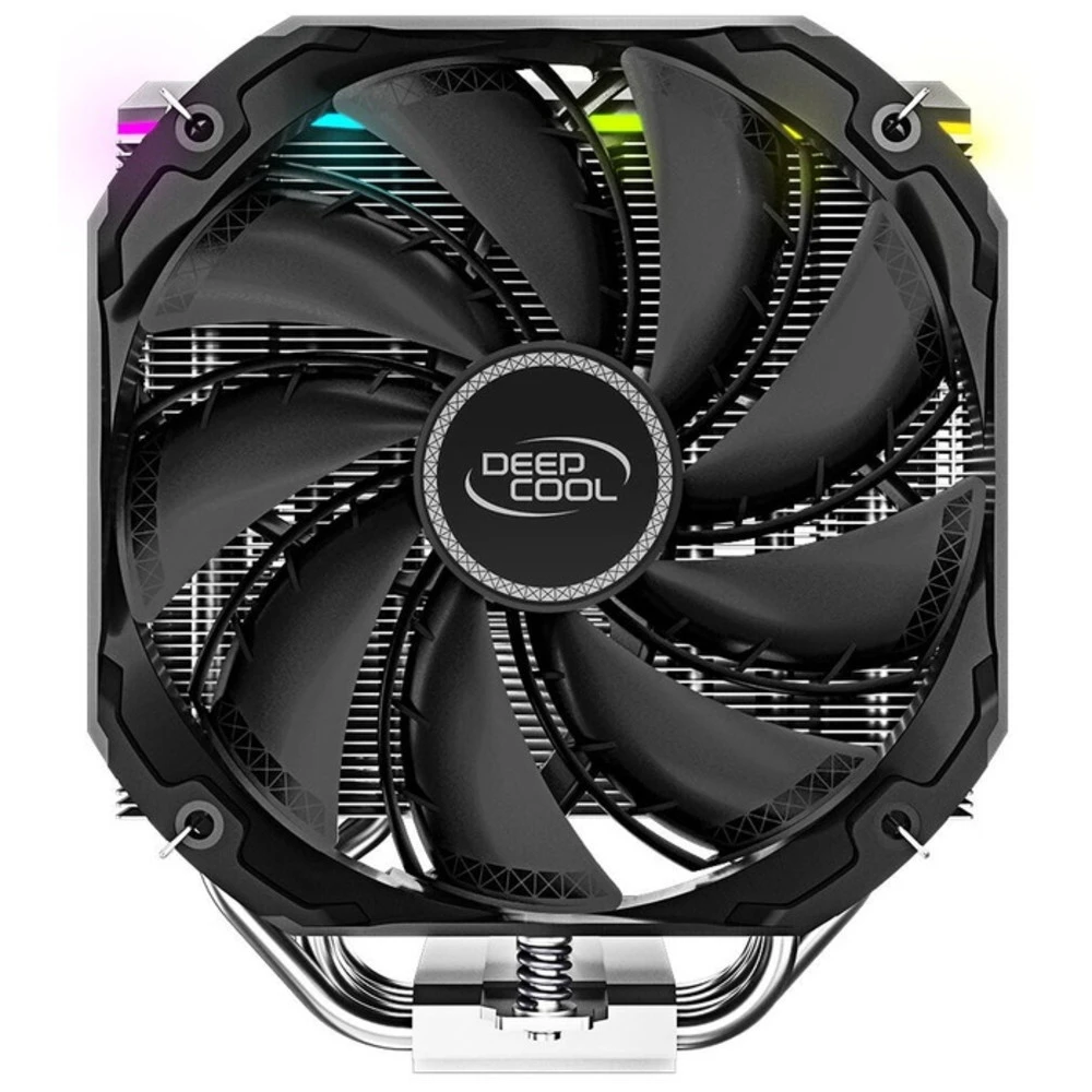 Кулер DeepCool AS500 Plus,S115X/1700/2011/2066/AM4,220W,2x14cm,4pin,Al+Cu,500-1200rpm,70.8CFM,29.2dB — 4