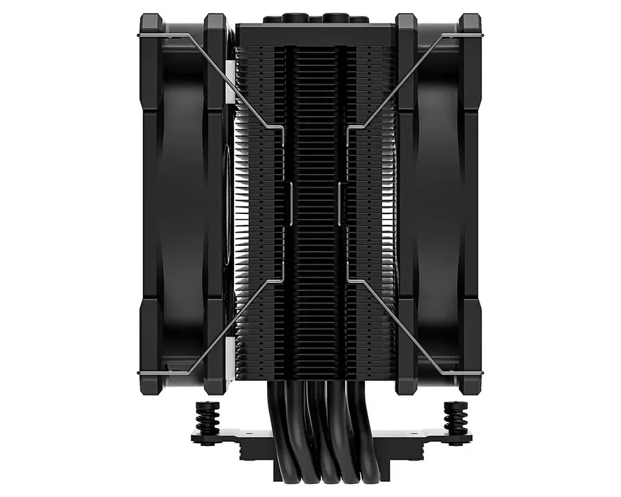 Кулер ID-Cooling SE-225-XT Black V2, S115X/1700/2066/AM4, 220W, 2x12cm,4pin,Al+Cu,700-1800rpm,35.2dB — 2