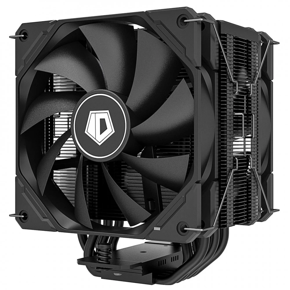 Кулер ID-Cooling SE-225-XT Black V2, S115X/1700/2066/AM4, 220W, 2x12cm,4pin,Al+Cu,700-1800rpm,35.2dB — 5