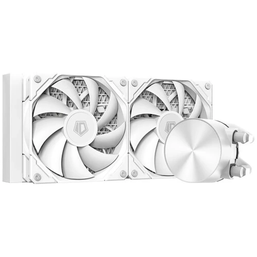 СЖО ID-Cooling FX240 Pro White,S115X/1200/1700/1851/AM4/AM5,300W,2x12cm,3+4pin,500+1800rpm,35.2dB — 3