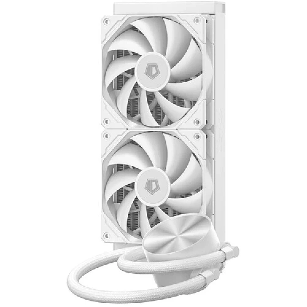 СЖО ID-Cooling FX240 Pro White,S115X/1200/1700/1851/AM4/AM5,300W,2x12cm,3+4pin,500+1800rpm,35.2dB — 4