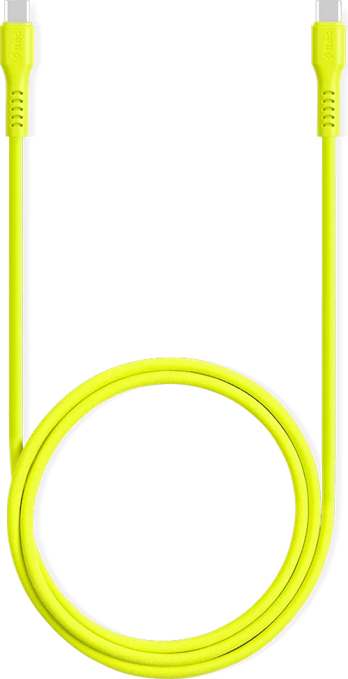 Кабель ttec 2DK59NS, USB Type-C — USB Type-C, 60 Вт, PD/QC, 1.2 м, неоново-жёлтый — 2