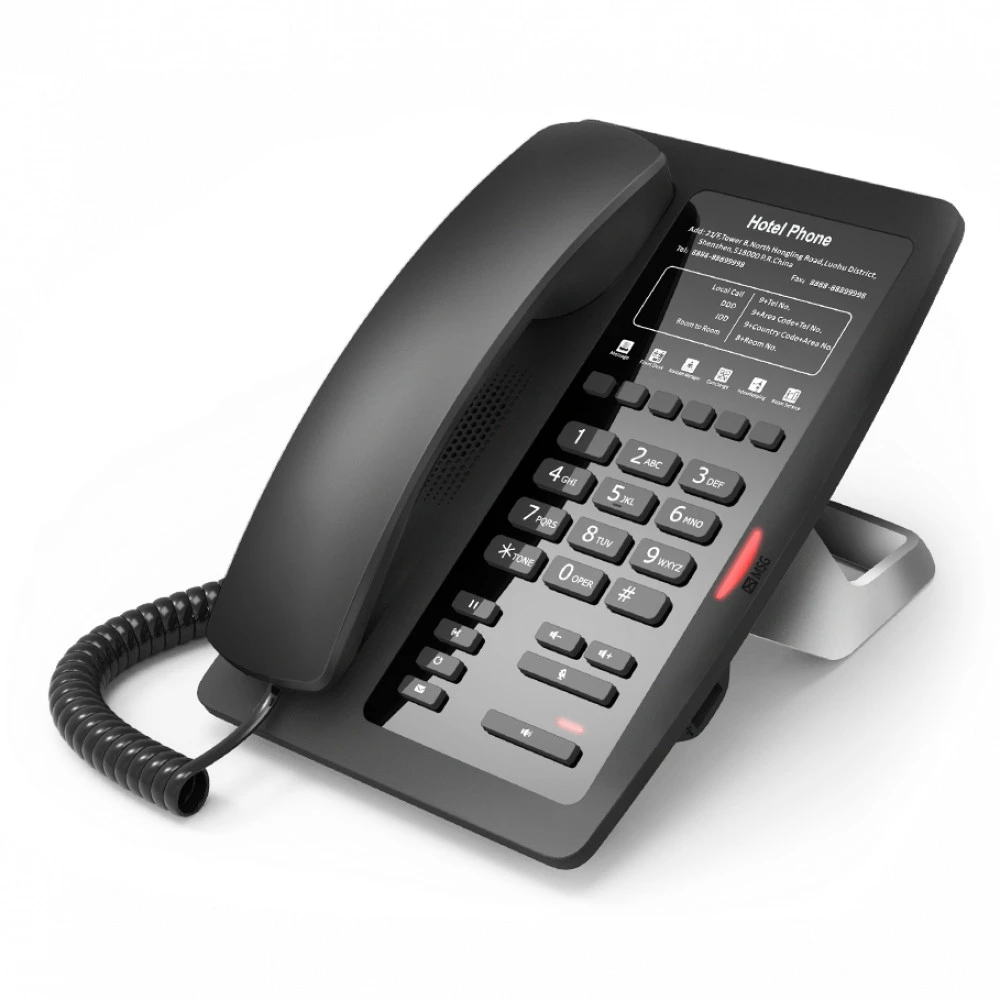 IP телефон Fanvil H3, гостиничный, 2 SIP-линии, 6 программируемых клавиш, PoE, USB, чёрный