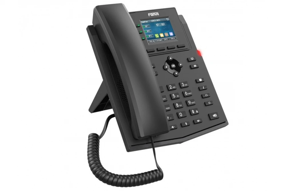 IP-телефон Fanvil X303P, 4 SIP-линии, 2.4" цветной экран 320×240, PoE, чёрный — 3