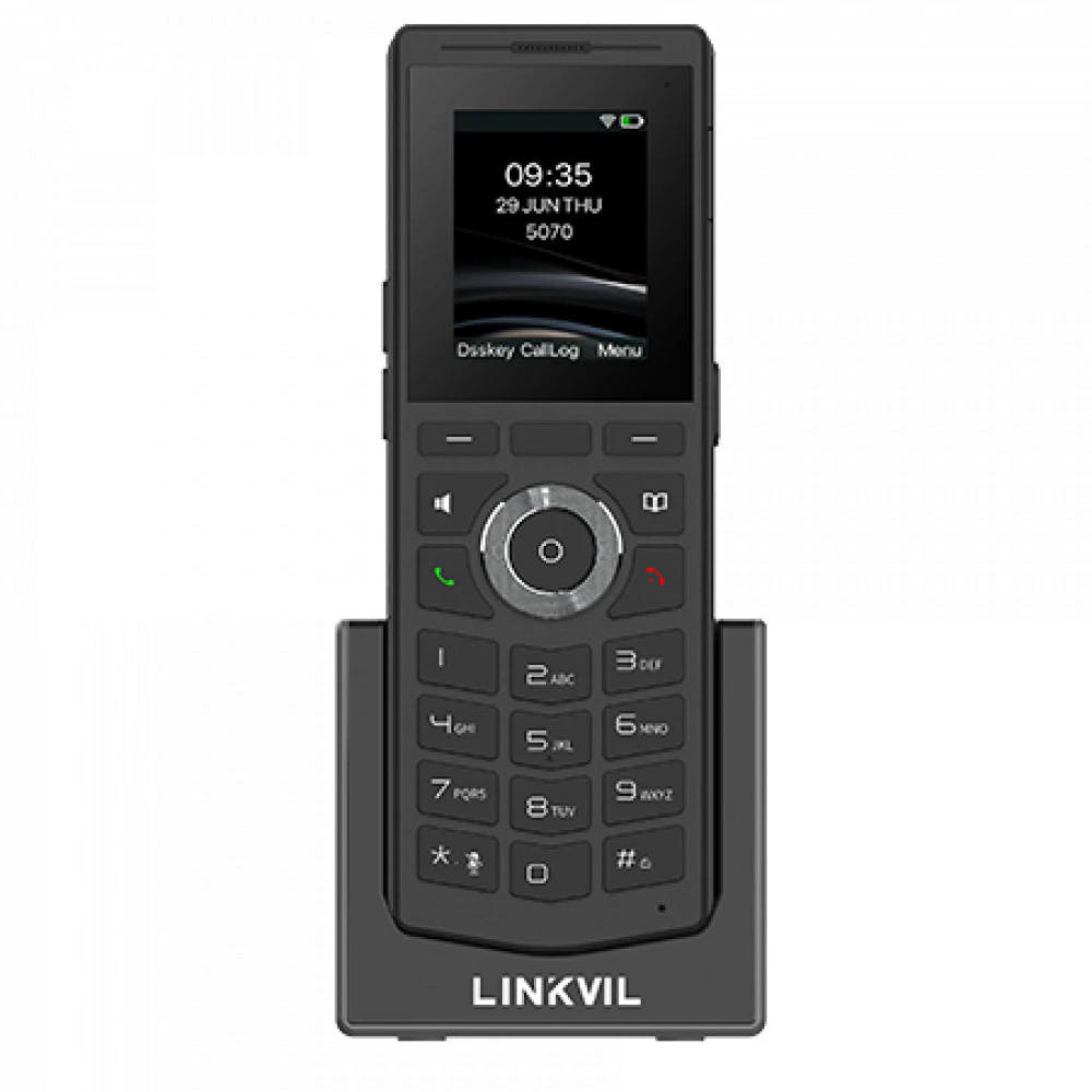 Беспроводной Wi-Fi-телефон Linkvil W610W, 4 SIP-линии, 2" экран 240×320, Bluetooth 5.0, 1900 мА·ч — 2