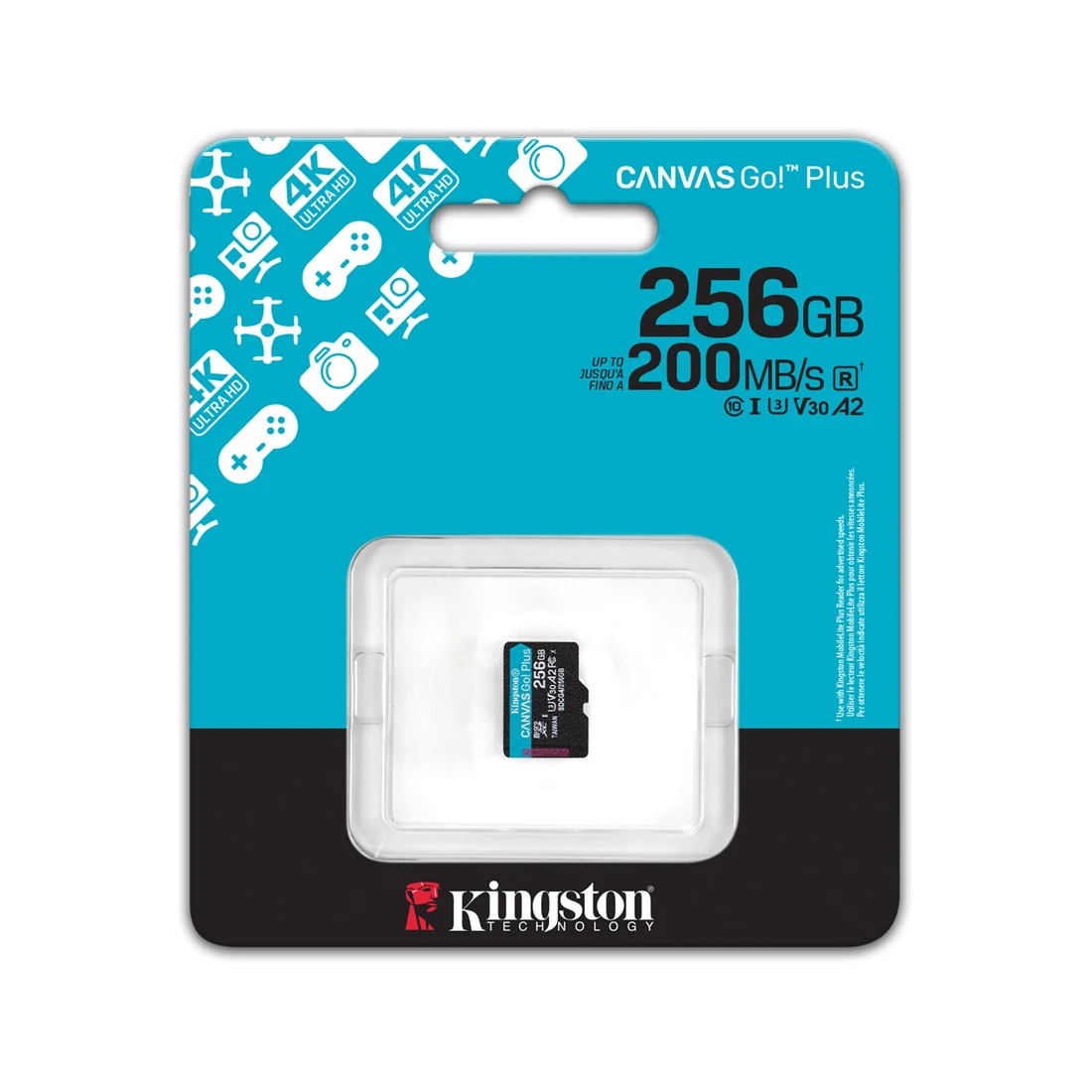 Карта памяти Kingston SDCG4/256GBSP Canvas Go Plus A2 U3 V30 256GB — 3