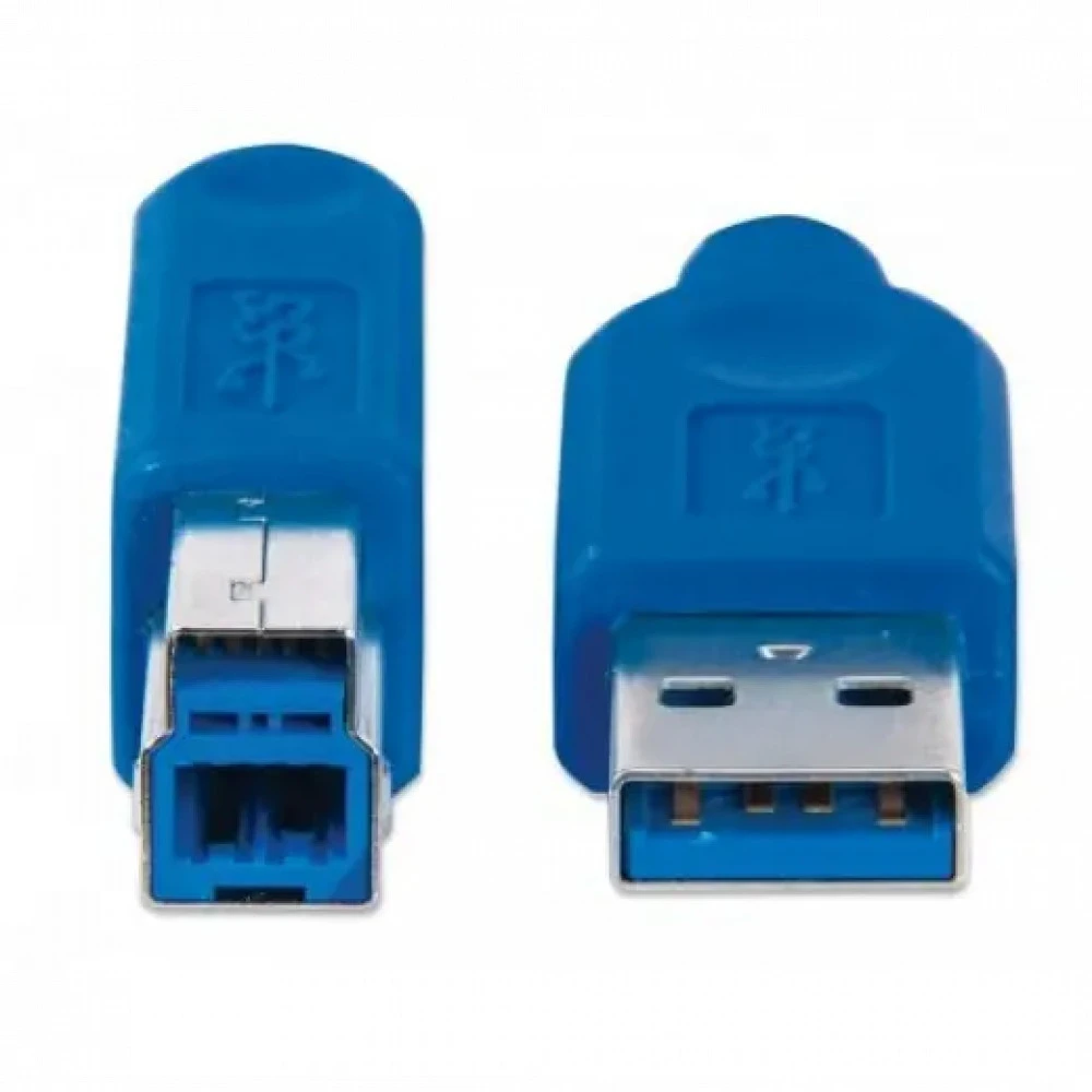 Кабель Manhattan USB 3.0, A(M)/B(M), 3 м, синий 322454