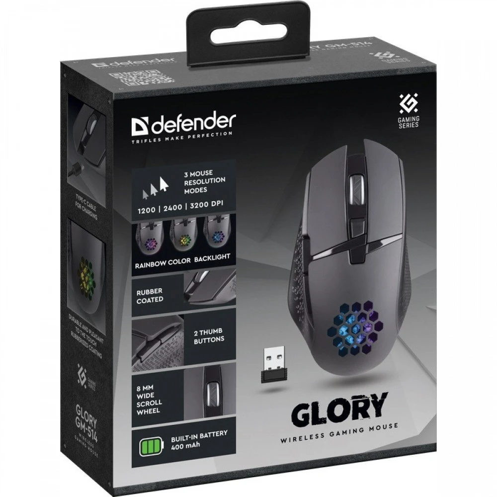 Мышь Defender Glory GM-514 черный — 5