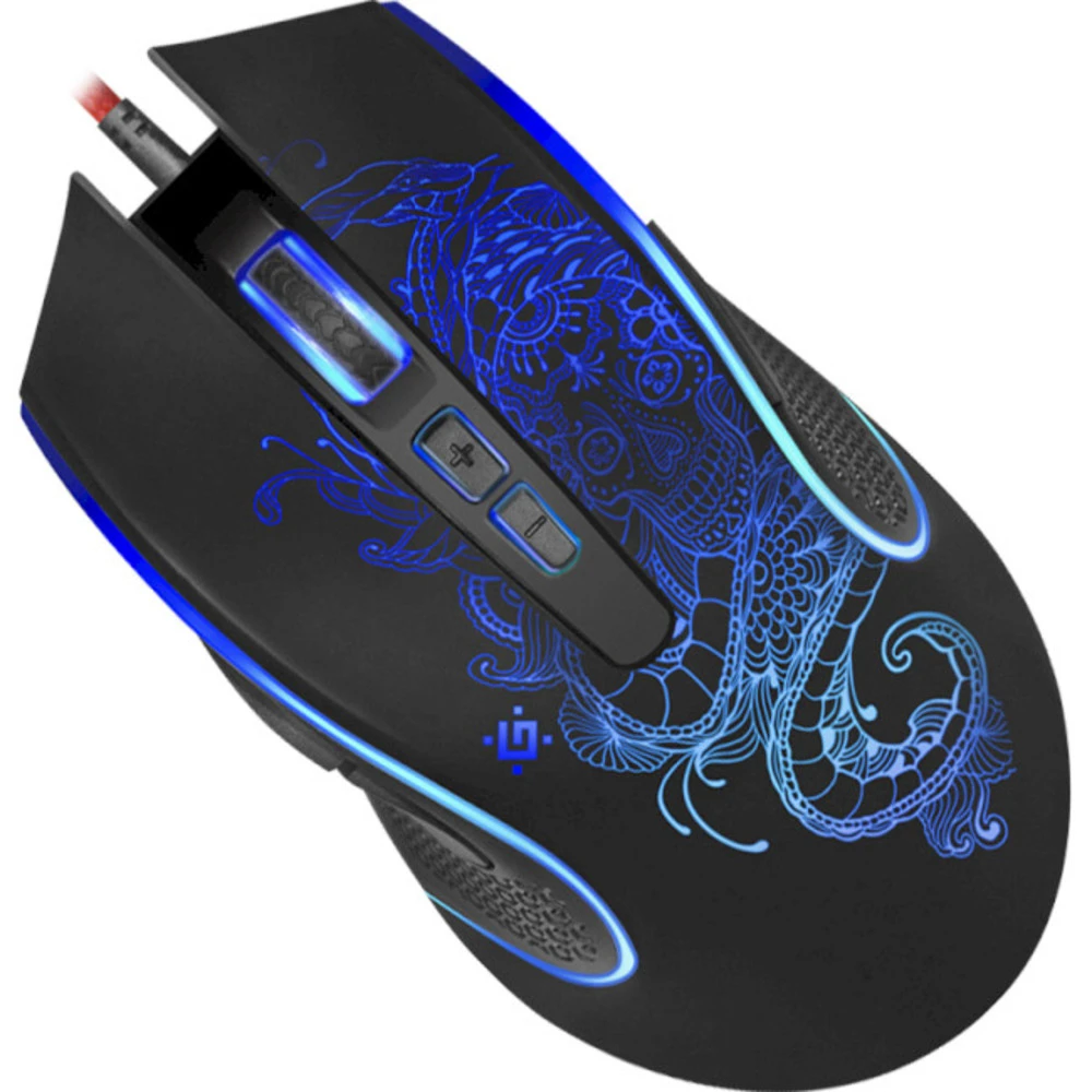 Мышь проводная игровая оптическая Defender Venom GM-640L (черный),USB, 8 кнопок, 800-3200 dpi, НОВИН