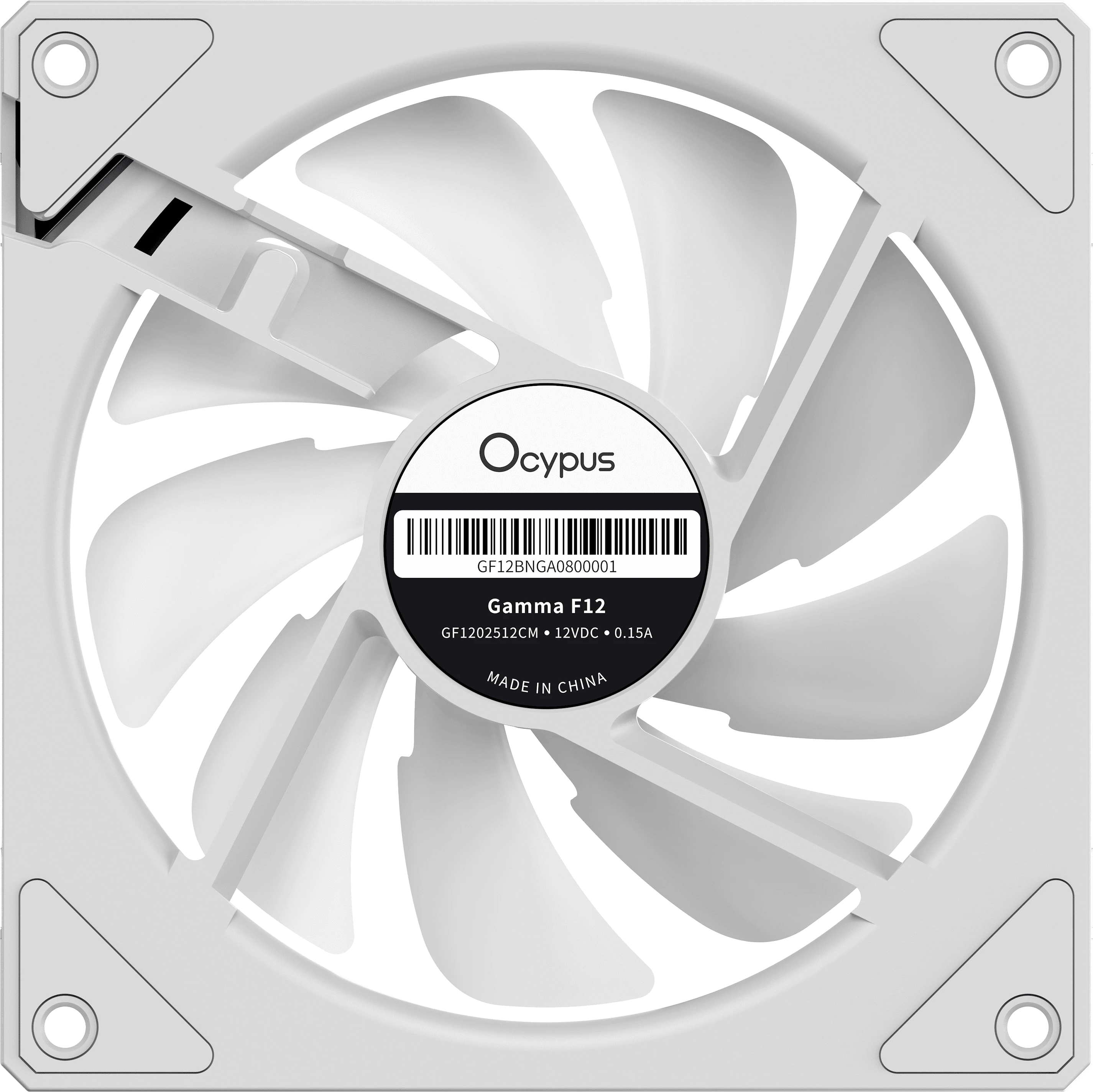 Вентилятор для корпуса Ocypus Gamma F12 WH ARGB REVERSE BLADE 1x(120x120x25mm) 800-1600RPM Белый