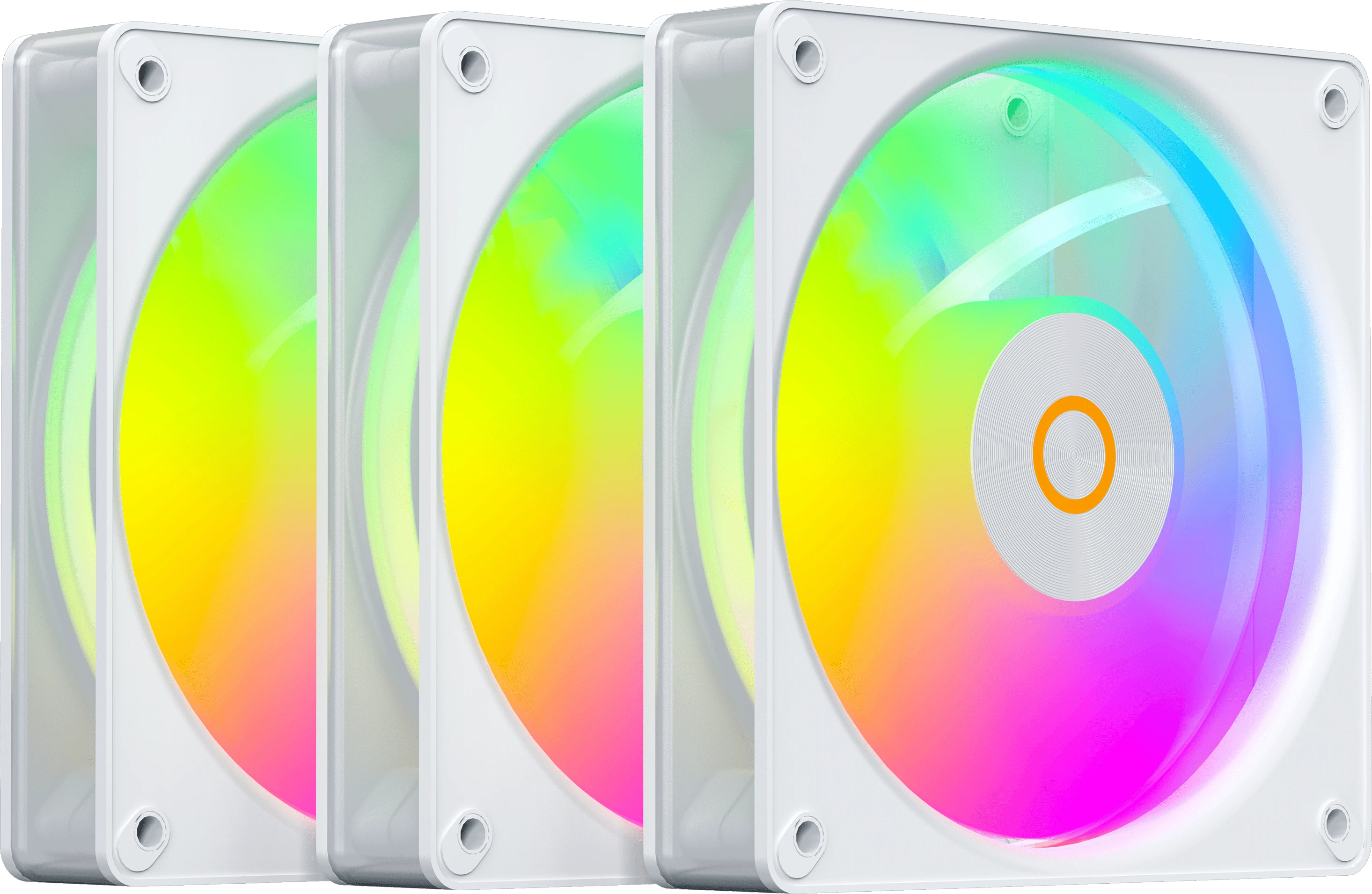 Вентилятор для корпуса Ocypus Gamma F12 Elite WH ARGB 3-IN-1 3x(120x120x25mm) 600-1800RPM Белый — 3