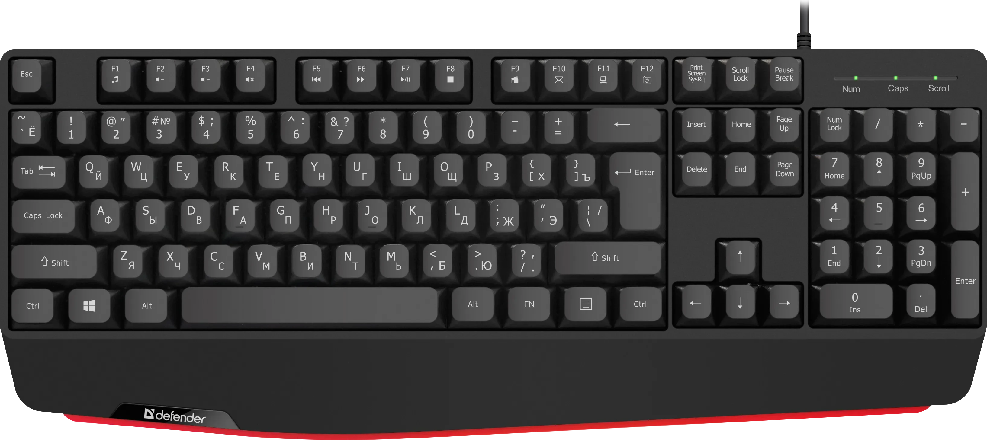 Клавиатура USB Defender Atom HB-546 черный — 2