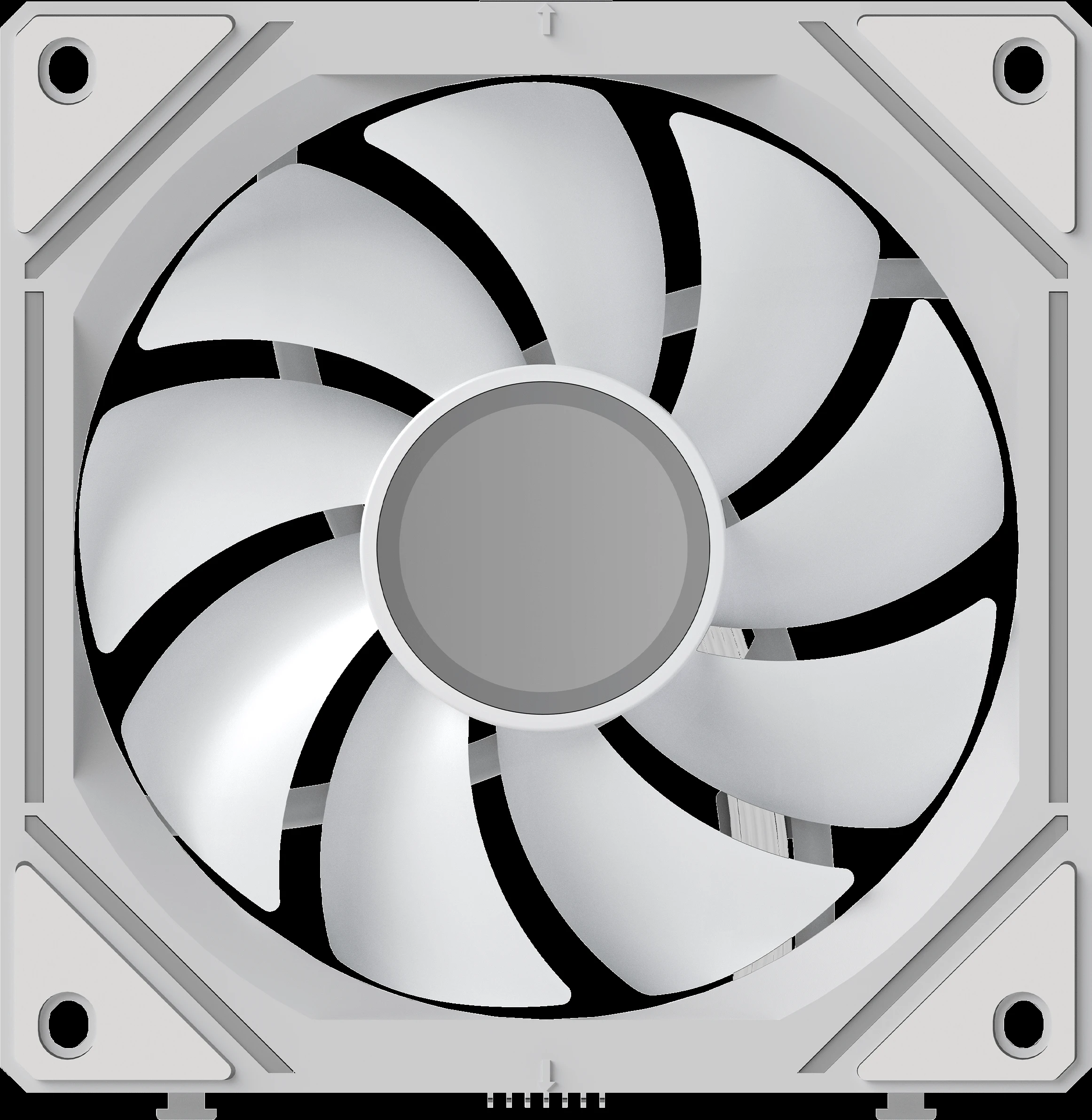 Вентилятор для корпуса Ocypus Gamma F12 UNI WH ARGB 1x(123x120x25mm), 800-1800 RPM Белый