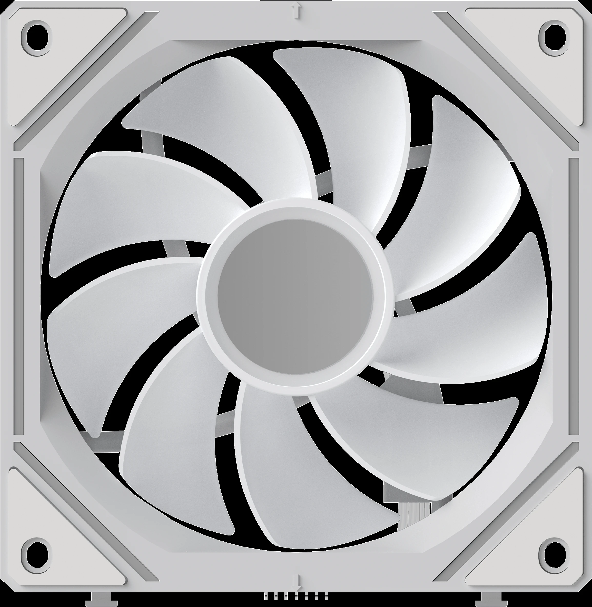 Вентилятор для корпуса Ocypus Gamma F12 UNI WH ARGB REVERSE BLADE 1x(123x120x25mm), 800-1800 RPM Бел