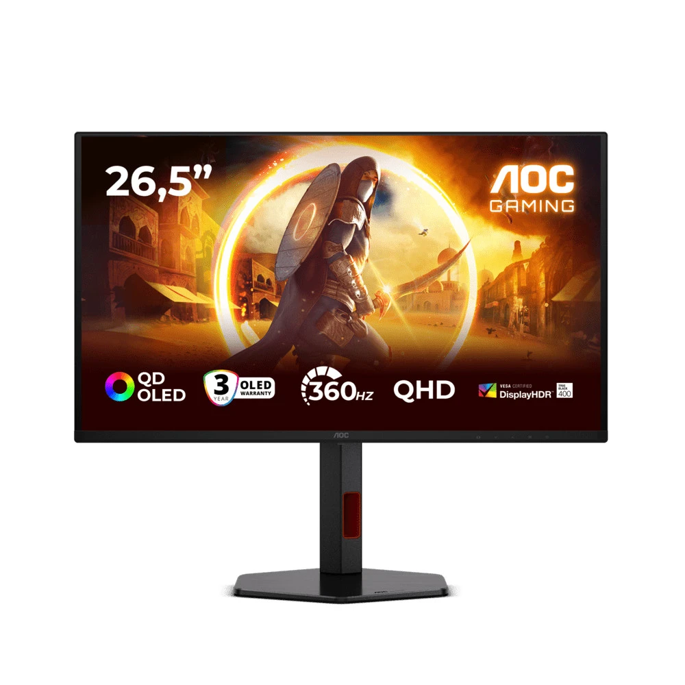 Монитор Игровой 27" AOC Q27G4SDR QD-OLED 2560x1440 360Hz 0.03ms 1000cd/m2 1,5M:1 2xHDMI 1xDP Черный