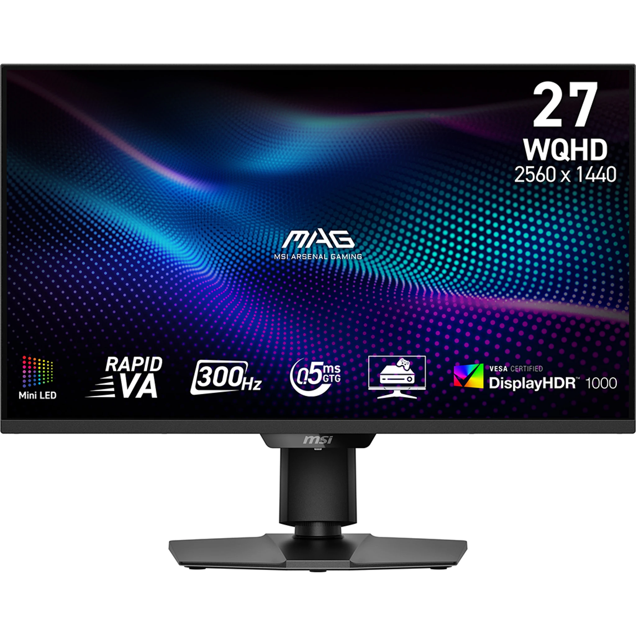 Монитор 27" MSI MAG 274QPF X30MV Rapid VA 2560x1440 300Hz 0.5ms 1000cd/m2 4500:1 2xHDMI 1xDP HAS