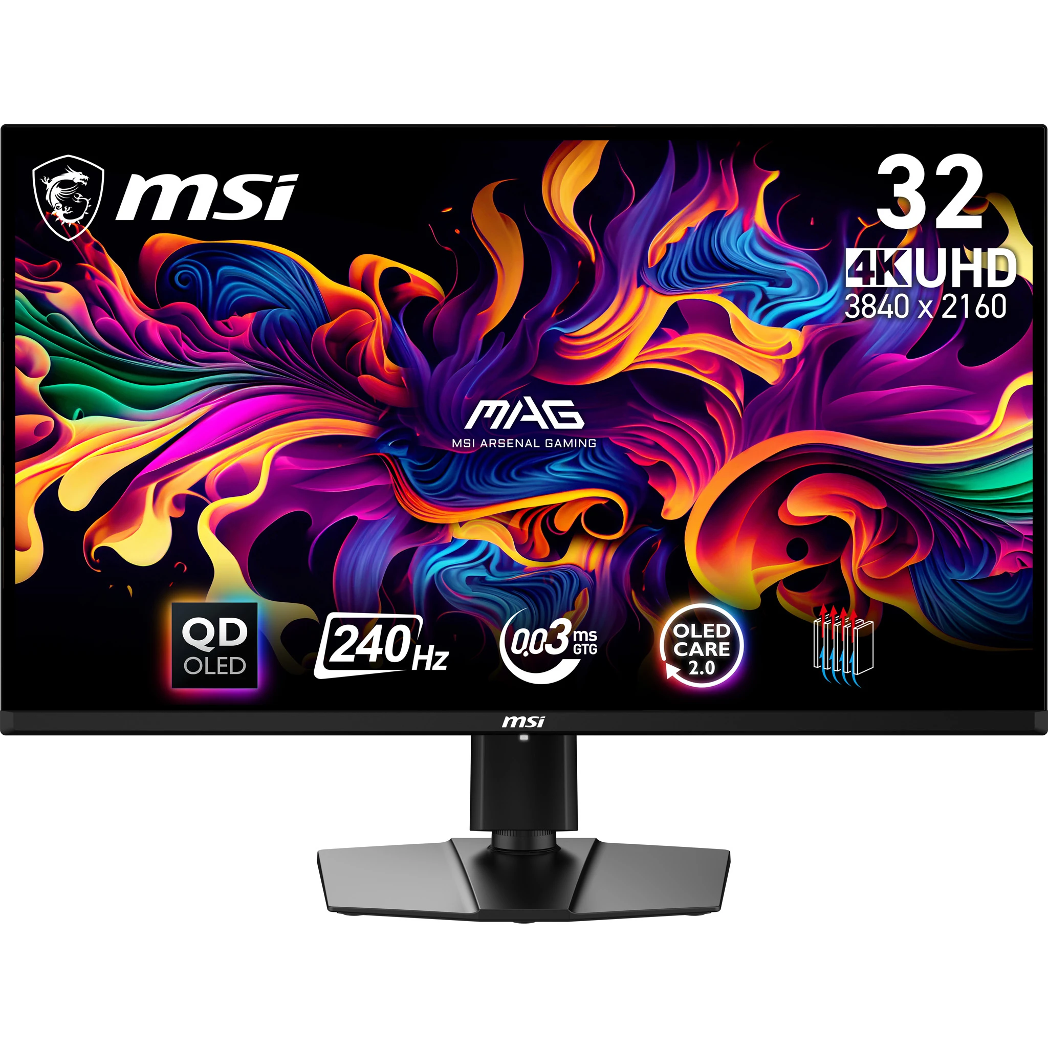 Монитор 31.5" MSI MAG 321UPX QD-OLED 3840x2160 240Hz 0.03ms 250cd/m2 1.5M:1 2xHDMI 1xDP 1xType-C HAS