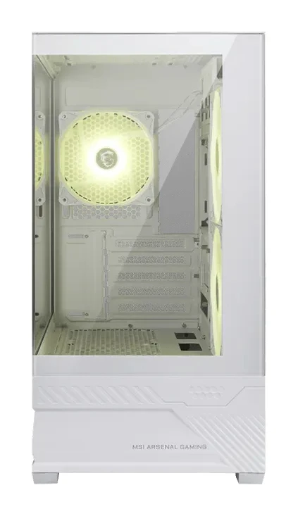 Компьютерный корпус MSI MAG PANO M110R WHITE mATX/Mini-ITX, 1xUSB-A, 1xType-C, 1xAudio, 1xMic, mATX