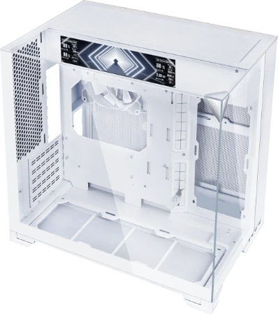 Корпус Lian Li O11 Vision-M Digital White mATX/ITX БП ATX 2xUSB3.0 1xType-C G99.O11VMDW.00 Белый — 2