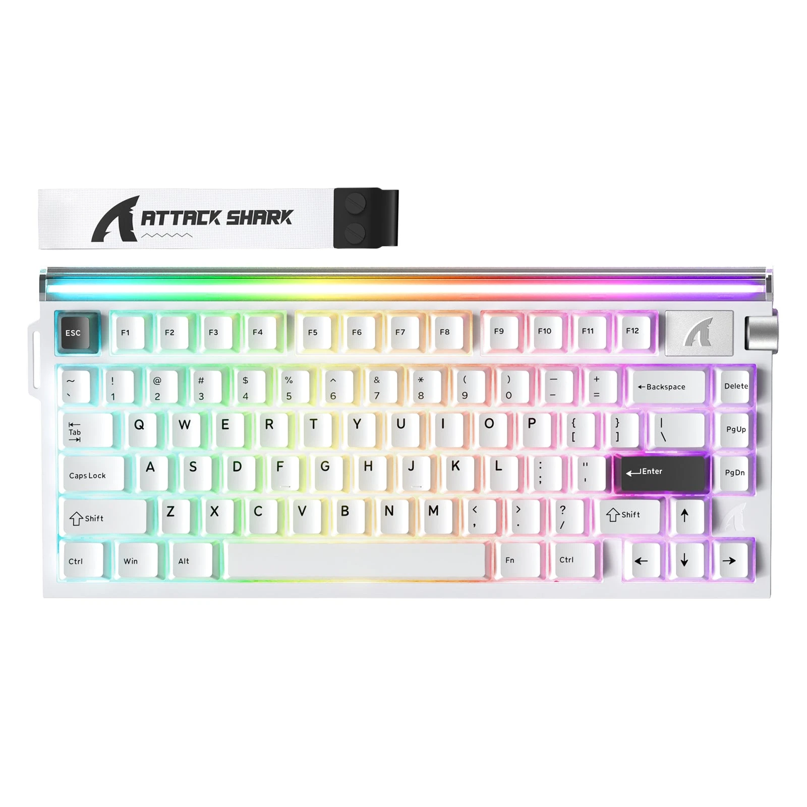 Клавиатура Attack Shark R85 HE Starlight White, 75%, Magnetic Purple Mandrel, EN/RU/KZ, Wired USB-C