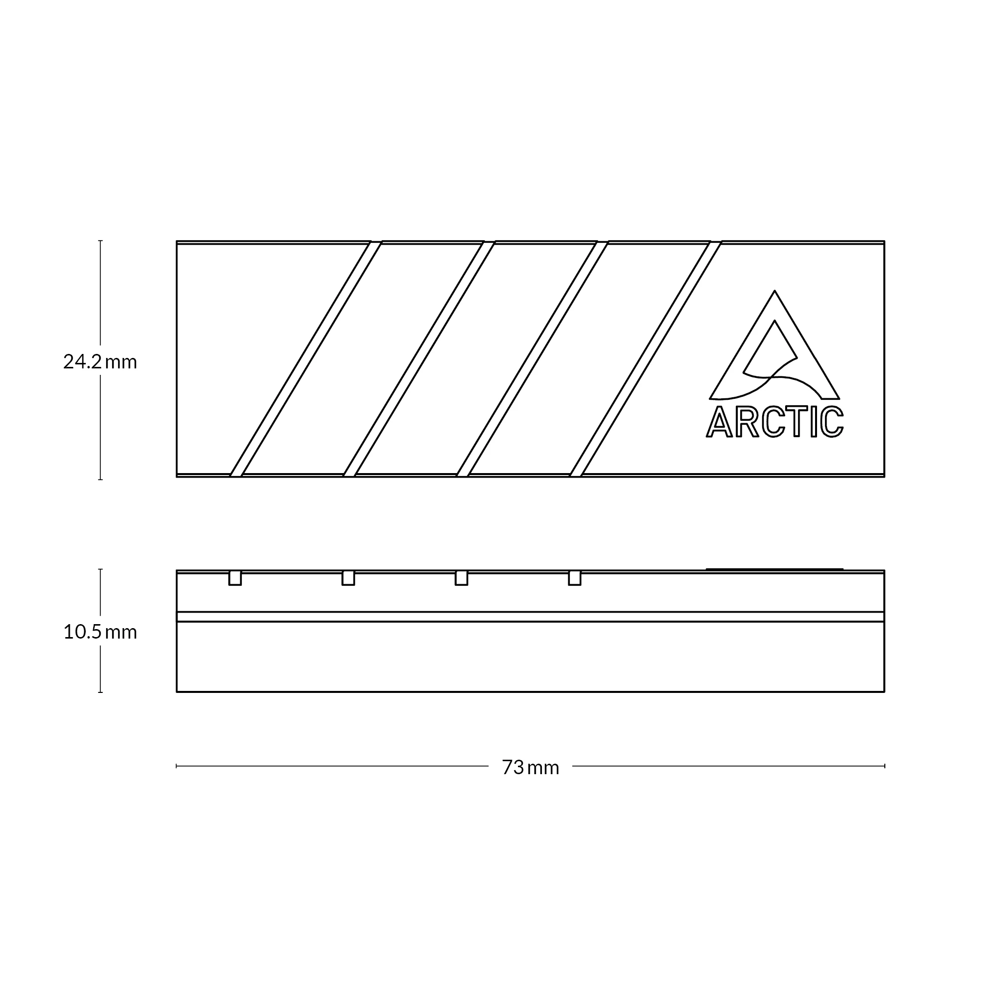 Радиатор M.2 ARCTIC M.2 Pro(Black), ACOTH00001A, 73x24.2x10.5 mm — 5