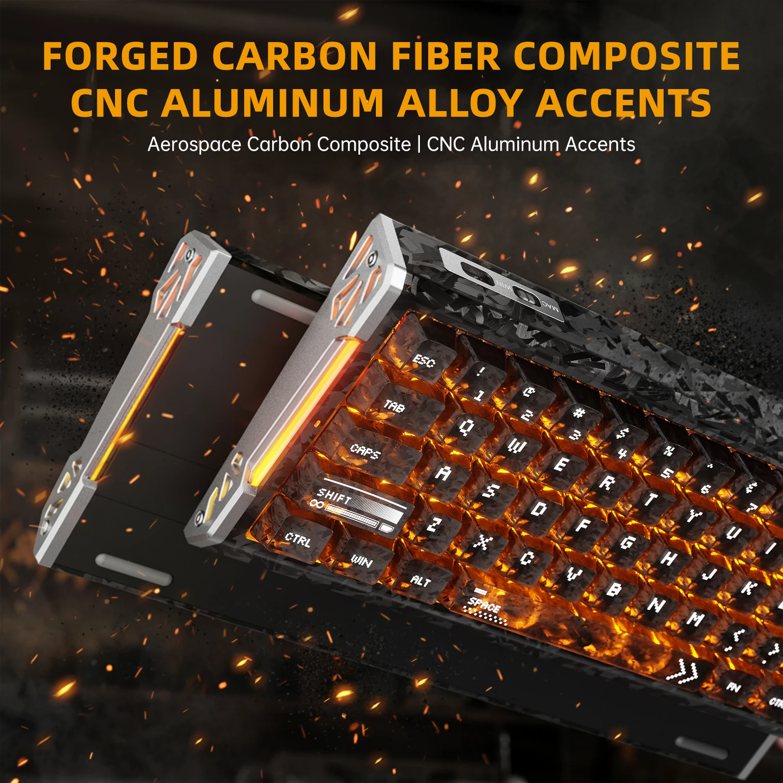 Клавиатура Attack Shark R68 HE Ink Shade, Mechanical, 66 keys, USB-C, EN — 3