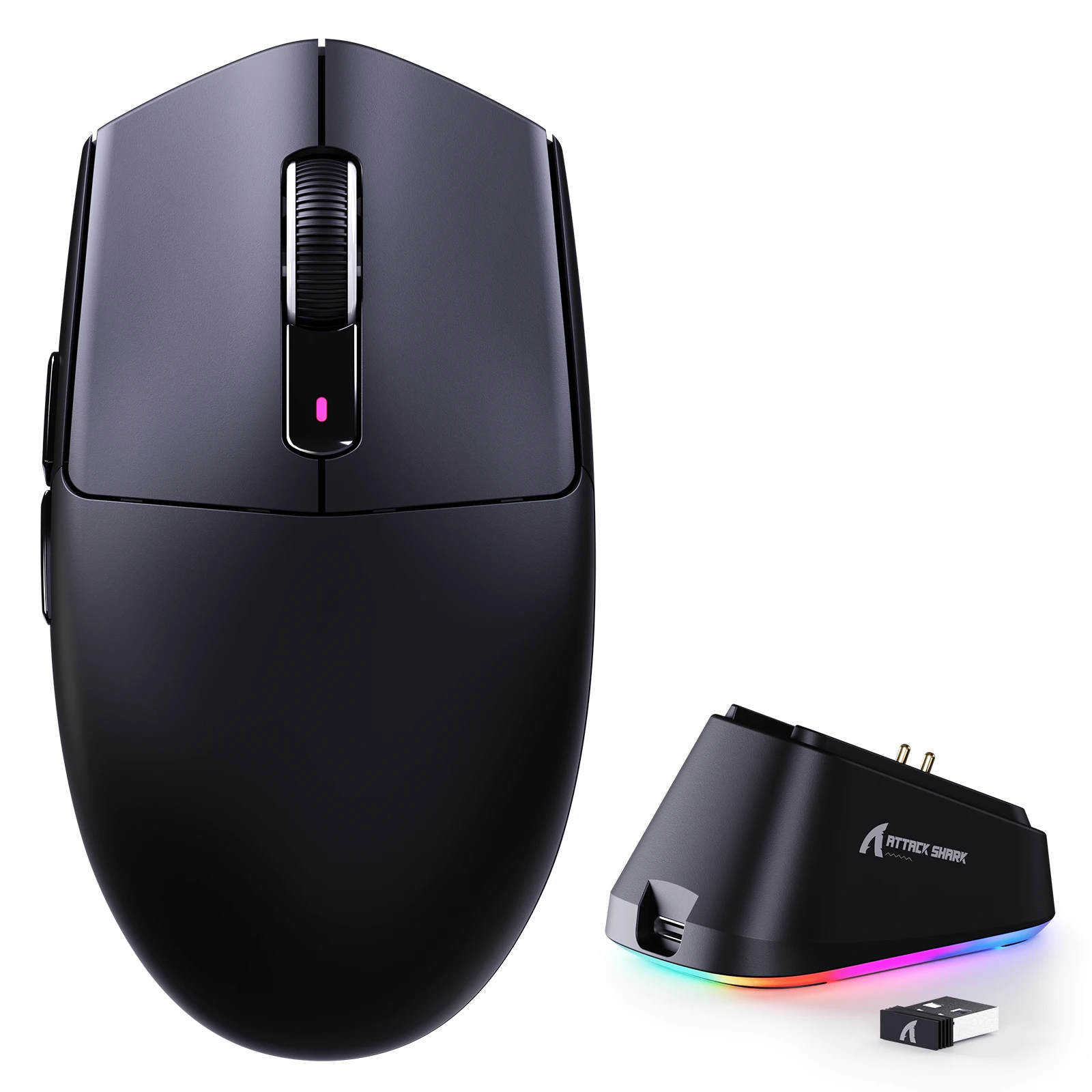 Мышь Attack Shark G3 PRO Black, PAW3311, 25000 DPI, 2.4/BT/Wired, 100 Million Clicks, 500mAh, 59±3g