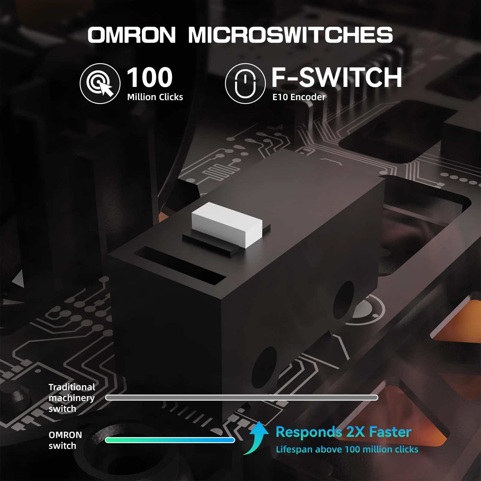 Мышь Attack Shark R5 Ultra Red, PAW3950MAX, 42000 DPI, 2.4/BT/Wired, 100 Million Clicks, 39±3g — 5
