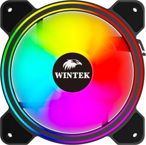 Вентилятор для корпуса Wintek M9-B-12 PRO ARGB, 12 см, 3 pin ARGB + 4 pin PWM
