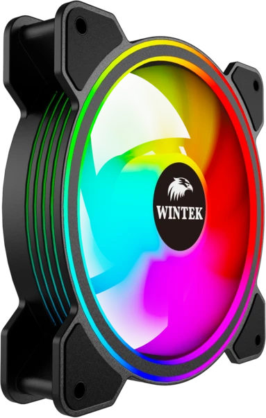 Вентилятор для корпуса Wintek M9-B-12 PRO ARGB, 12 см, 3 pin ARGB + 4 pin PWM — 3